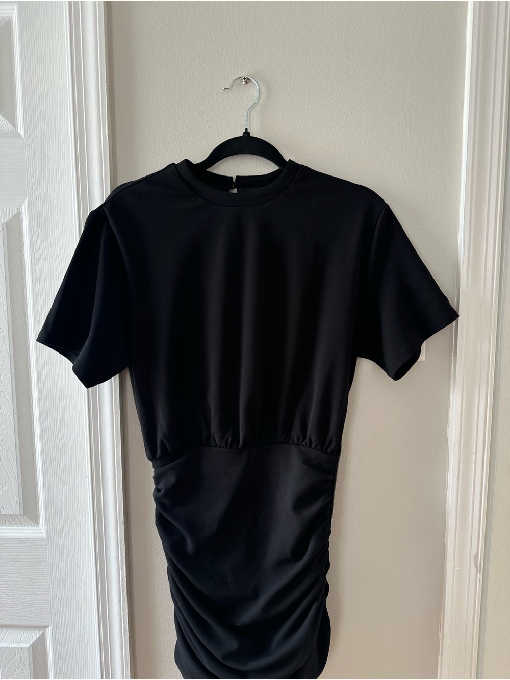Abercrombie & Fitch Black Draped Dress